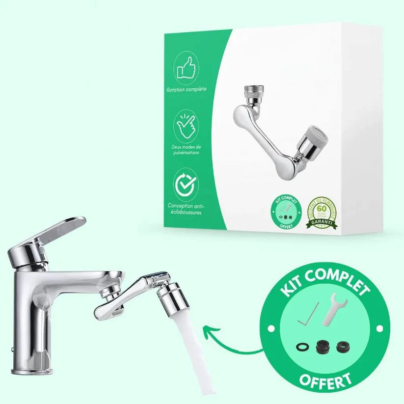 1440 Degree Rotating Faucet Aerator with Built-In Water Saving Filter