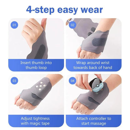 Heated Electric Hand Massage Device with 5 Function Modes and Adjustable Intensity