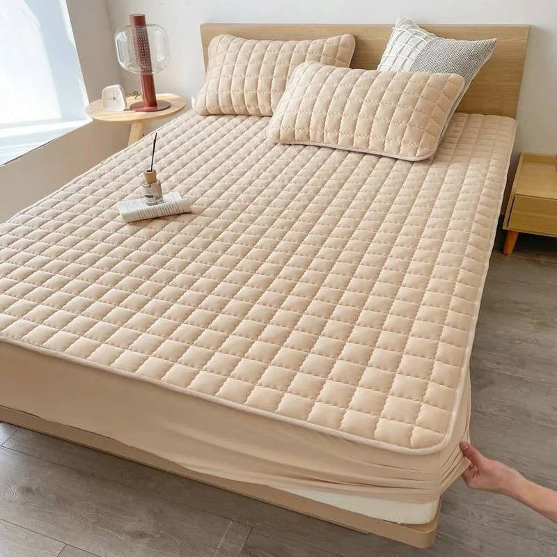 Deep Pocket Mattress Protector Support with Waterproof Quilted Layer