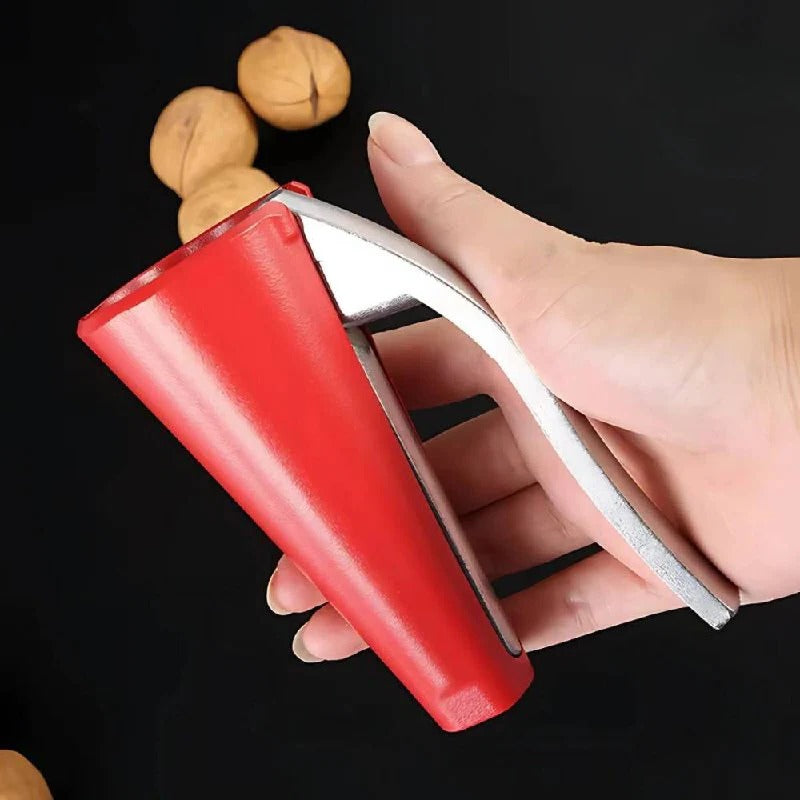 Zinc Alloy Lever Nutcracker for Walnuts Almonds Hazelnuts with Easy Grip Handle