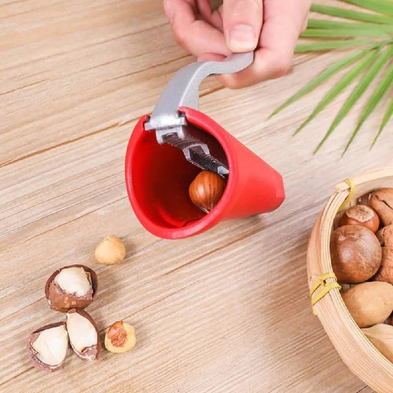 Zinc Alloy Lever Nutcracker for Walnuts Almonds Hazelnuts with Easy Grip Handle