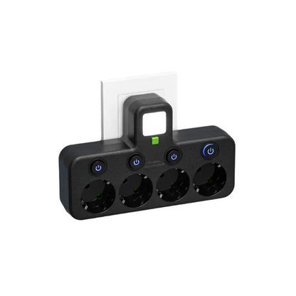Multi-Outlet Power Strip with USB and USB-C Ports and 2500W Surge Protection Support