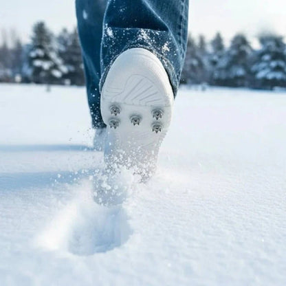 Slip-Resistant Ice Traction Cleats with Steel Spikes for Winter Walking