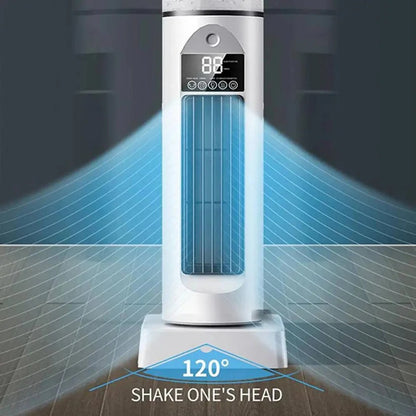Bladeless Portable Air Cooler Tower Fan with Water Tank and Smart Remote, 6 Speed Settings