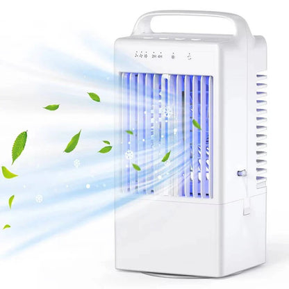 Mini USB Desktop Air Cooling Fan with Ambient Light, 4 Speed Settings and Timer