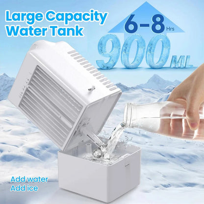 Mini USB Desktop Air Cooling Fan with Ambient Light, 4 Speed Settings and Timer