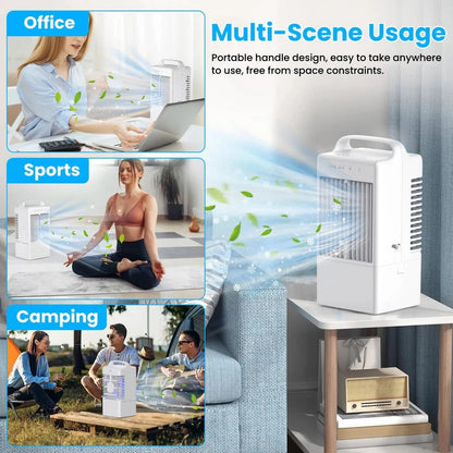 Mini USB Desktop Air Cooling Fan with Ambient Light, 4 Speed Settings and Timer