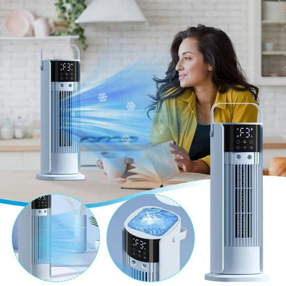 Freestanding Portable Air Cooler Fan with Mist and Digital Display for Indoor Use