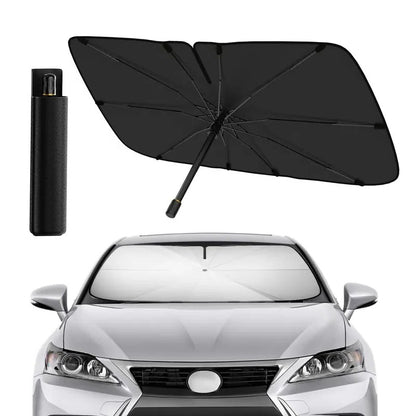 Foldable Windshield Sun Shade Umbrella with Heat Insulation for Cars and Trucks