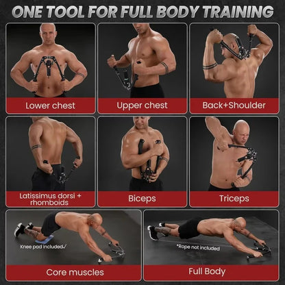 Hydraulic Resistance Arm and Chest Trainer for Home Gym Workouts