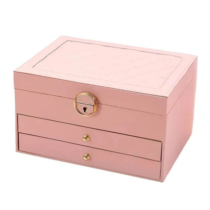 Tiered Jewelry Display Box with Multi Compartment Storage Design