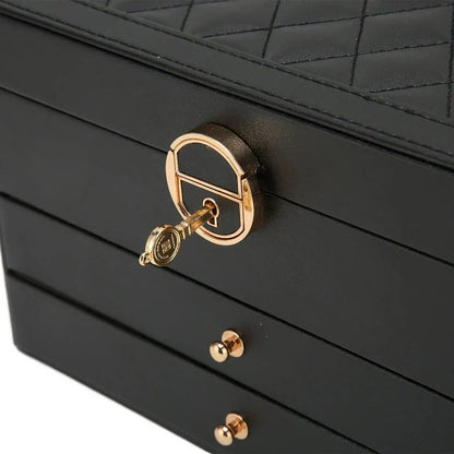 Tiered Jewelry Display Box with Multi Compartment Storage Design