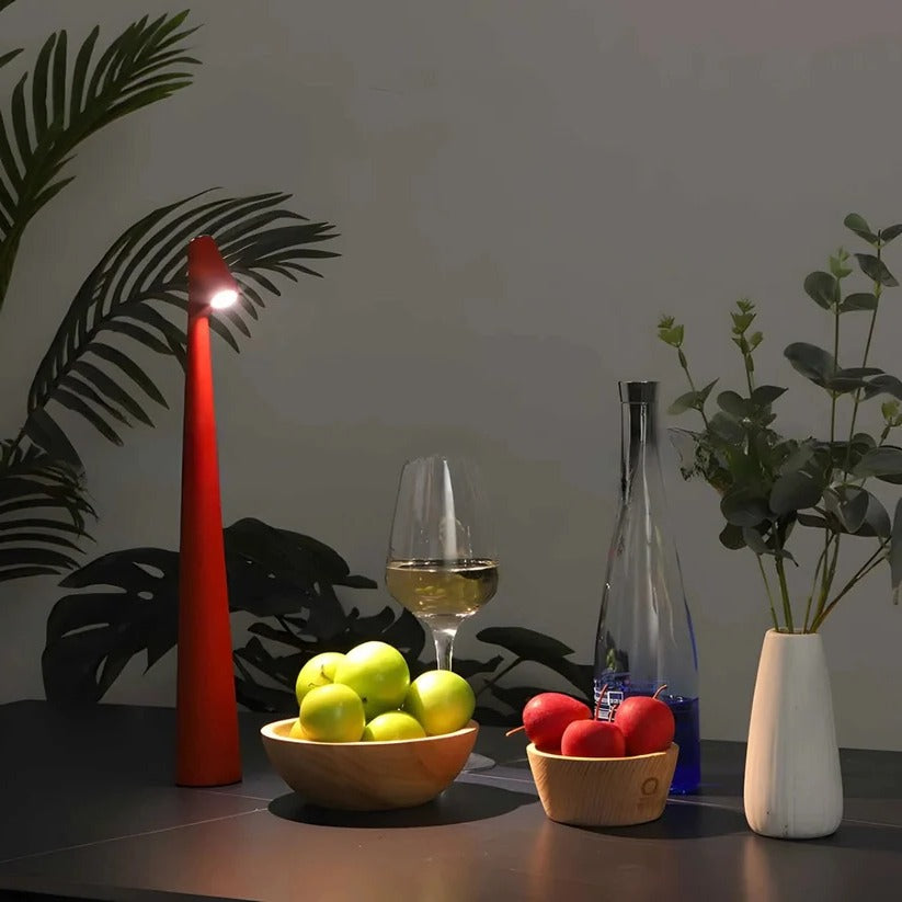 Dimmable USB Charged Aluminum Desk Lamp with Portable Rechargeable Base