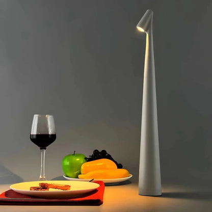 Dimmable USB Charged Aluminum Desk Lamp with Portable Rechargeable Base