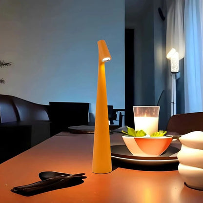 Dimmable USB Charged Aluminum Desk Lamp with Portable Rechargeable Base