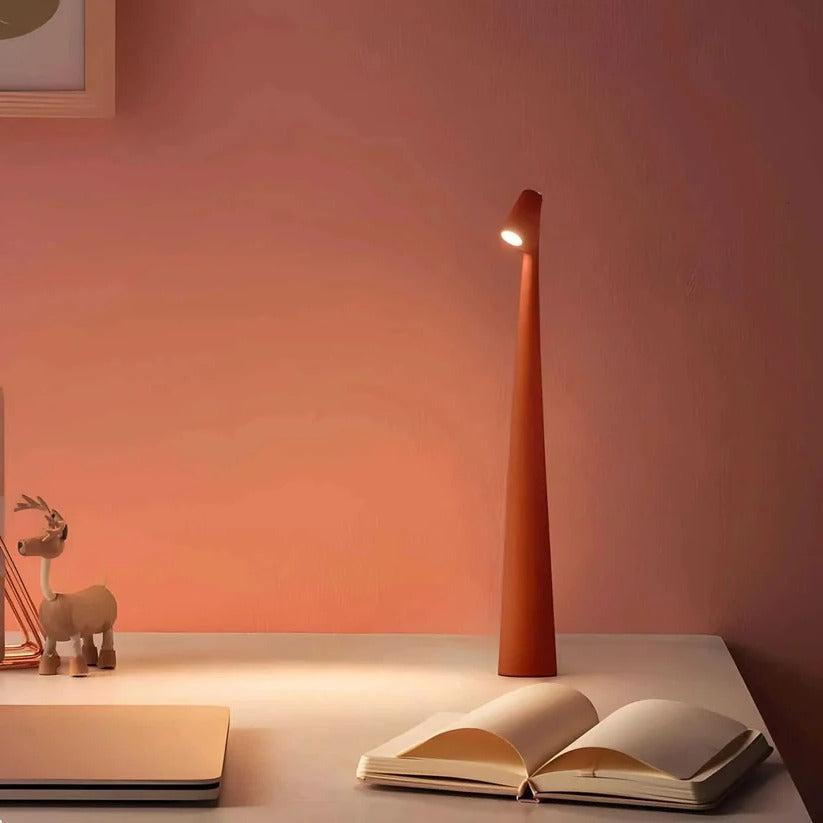 Dimmable USB Charged Aluminum Desk Lamp with Portable Rechargeable Base