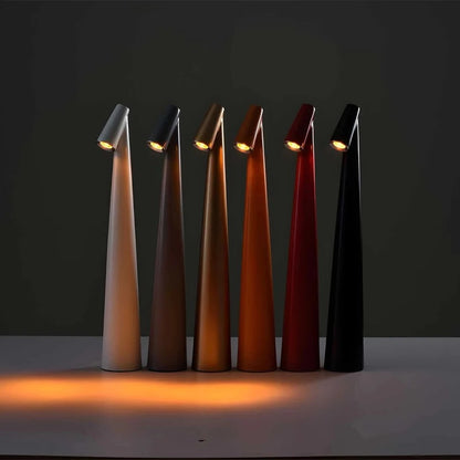 Dimmable USB Charged Aluminum Desk Lamp with Portable Rechargeable Base