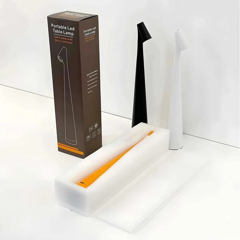 Dimmable USB Charged Aluminum Desk Lamp with Portable Rechargeable Base