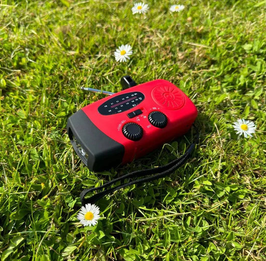 Hand Crank Solar Emergency Radio with Built In Power Bank