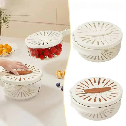 Dual Function Colander and Mixing Bowl Set with Removable Strainer Basket