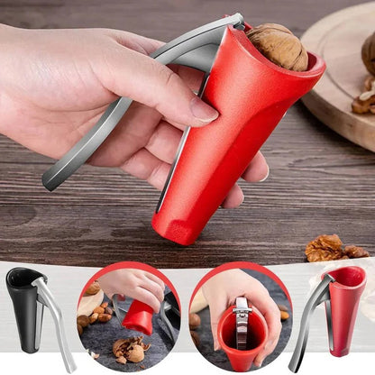Stainless Steel Nut Cracker Tool with Ergonomic Grip Handle