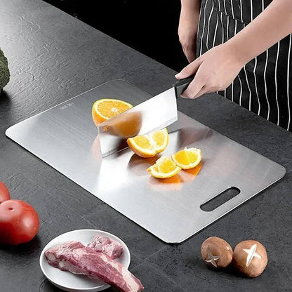 Titanium Coated Cutting Board with Non Slip Base and Juice Groove