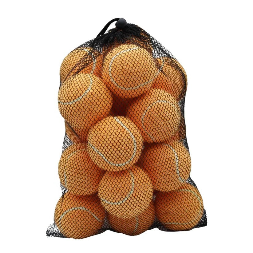 Training Tennis Ball Set with Felt Surface and Mesh Bag, Set of 20