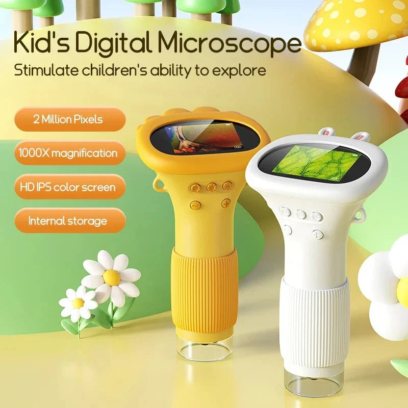 Portable 1000X Handheld Microscope for Kids Nature and STEM Learning Use