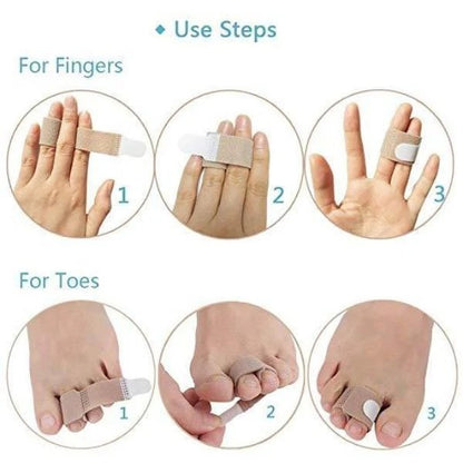 Dual Loop Toe Knuckle Cushion Pad with Silicone Protective Wrap