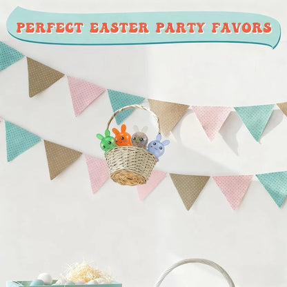 Easter Bunny Squeeze Balls 4 Pack for Desk Use and Basket Fillers