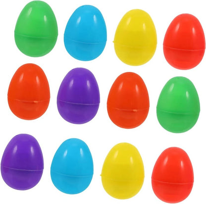 Fillable Glow Easter Eggs with Clear Shell for Hunts and Basket Decor