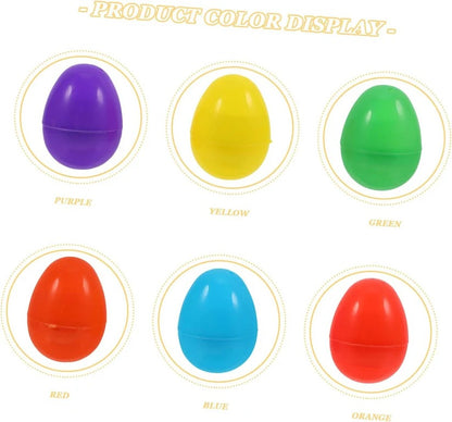 Fillable Glow Easter Eggs with Clear Shell for Hunts and Basket Decor