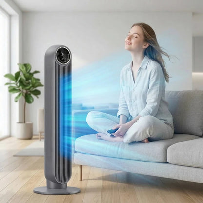 Bladeless Tower Fan Air Cooler with 8 Speed Settings and 4 Modes, for Home and Office