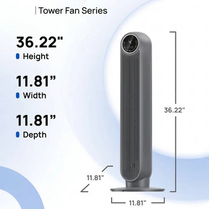Bladeless Tower Fan Air Cooler with 8 Speed Settings and 4 Modes, for Home and Office