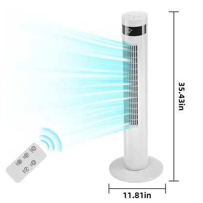 Bladeless Standing Air Cooler with Low Noise Operation and 3 Speed Modes for Indoor Use