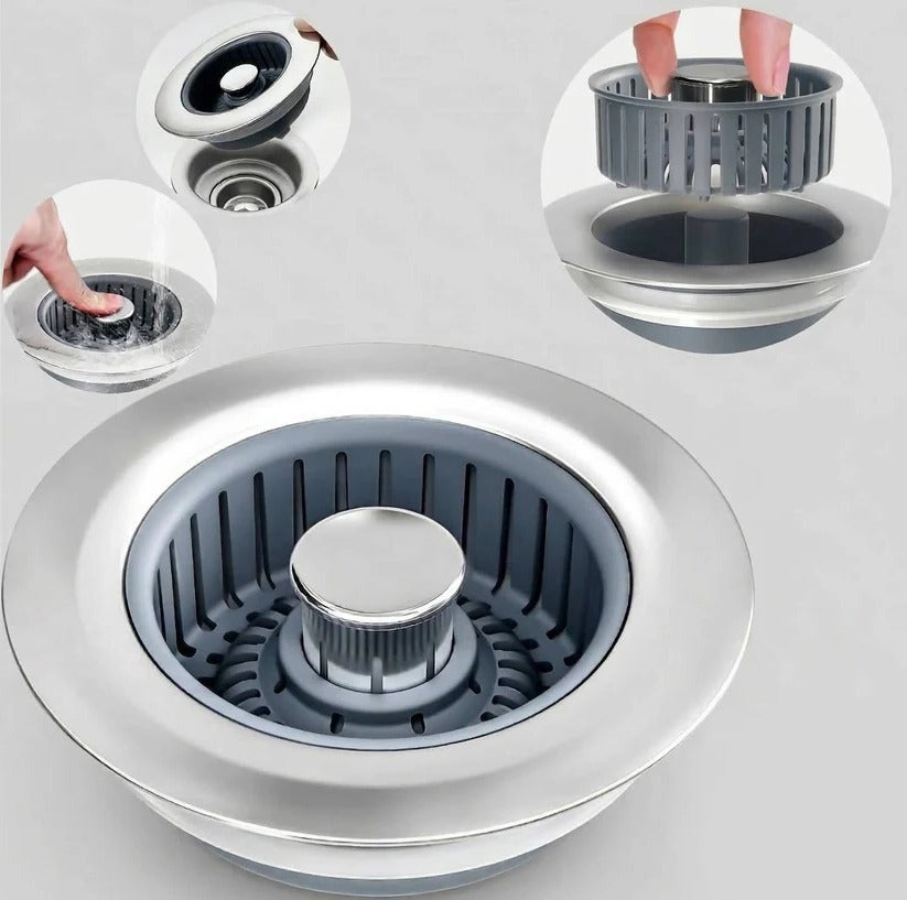 Bathroom Sink Filter with Removable Debris Catcher