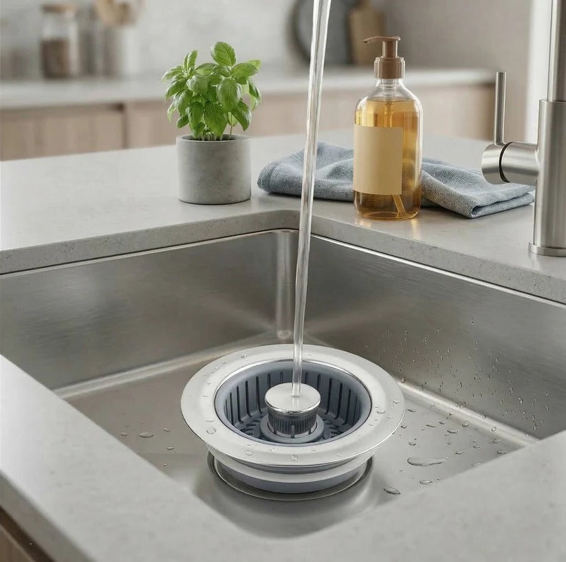 Bathroom Sink Filter with Removable Debris Catcher