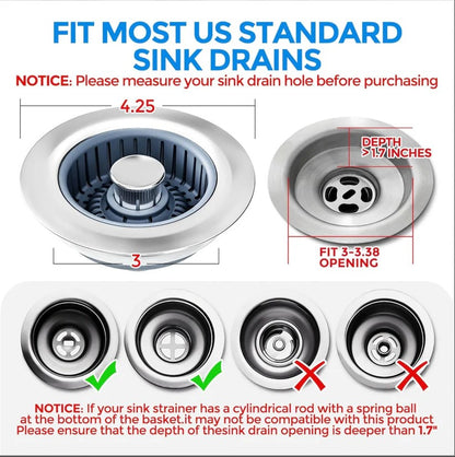Bathroom Sink Filter with Removable Debris Catcher