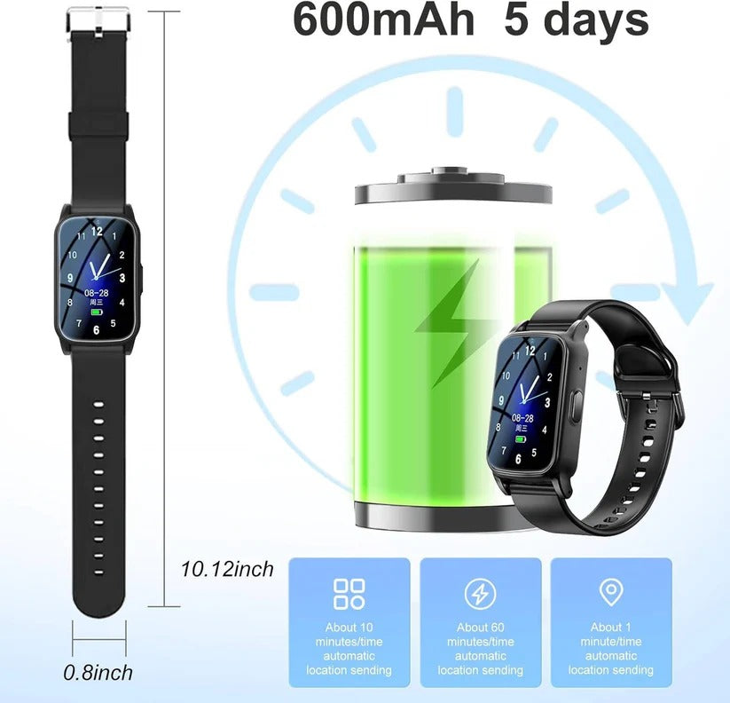 GPS Smart Watch with 4G Calling and Location Tracking Support