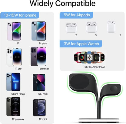 Multi Device MagSafe Charging Pad for iPhone, AirPods and Apple Watch