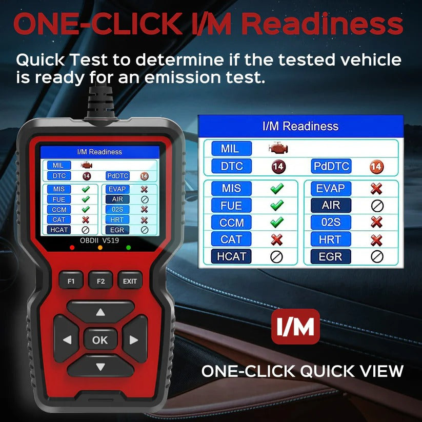 OBD2 Scanner with Live Data Stream and Freeze Frame for Cars