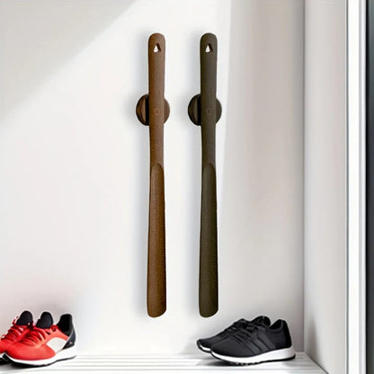 Long Handled Shoe Horn with Ergonomic Grip and Curved Neck for Easy Wear