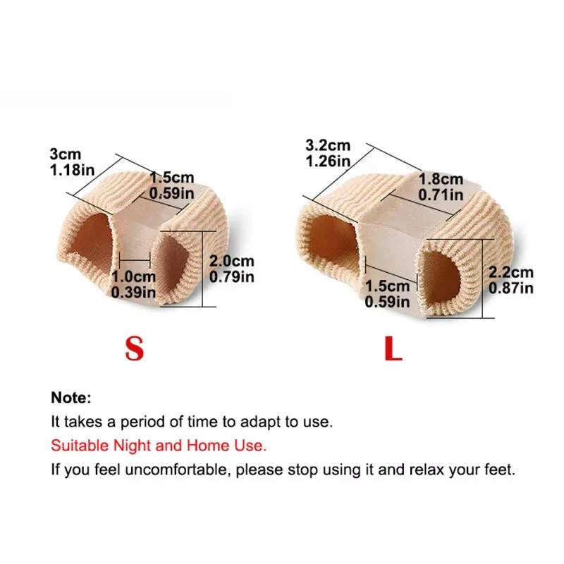 Elastic Toe Separator Sleeve with Gel Lining for In Shoe Comfort