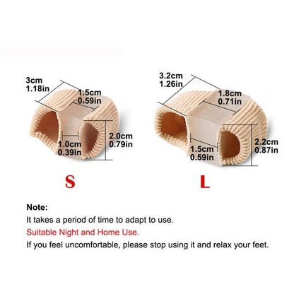 Elastic Toe Separator Sleeve with Gel Lining for In Shoe Comfort