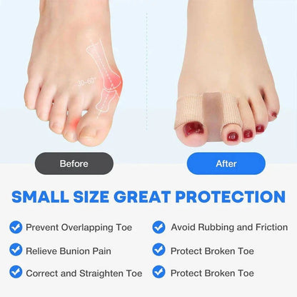 Elastic Toe Separator Sleeve with Gel Lining for In Shoe Comfort