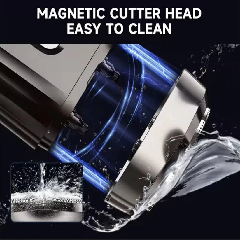 Compact Magnetic Charging Electric Shaver for Men with Portable Design