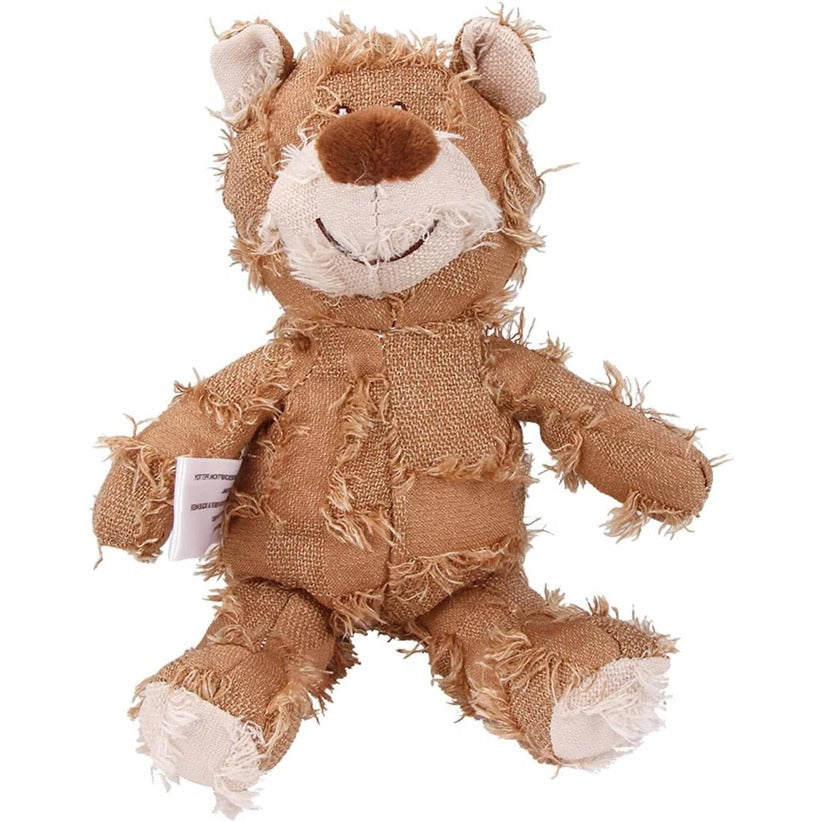 Reinforced Plush Dog Toy with Squeaker for Tugging and Chewing Play