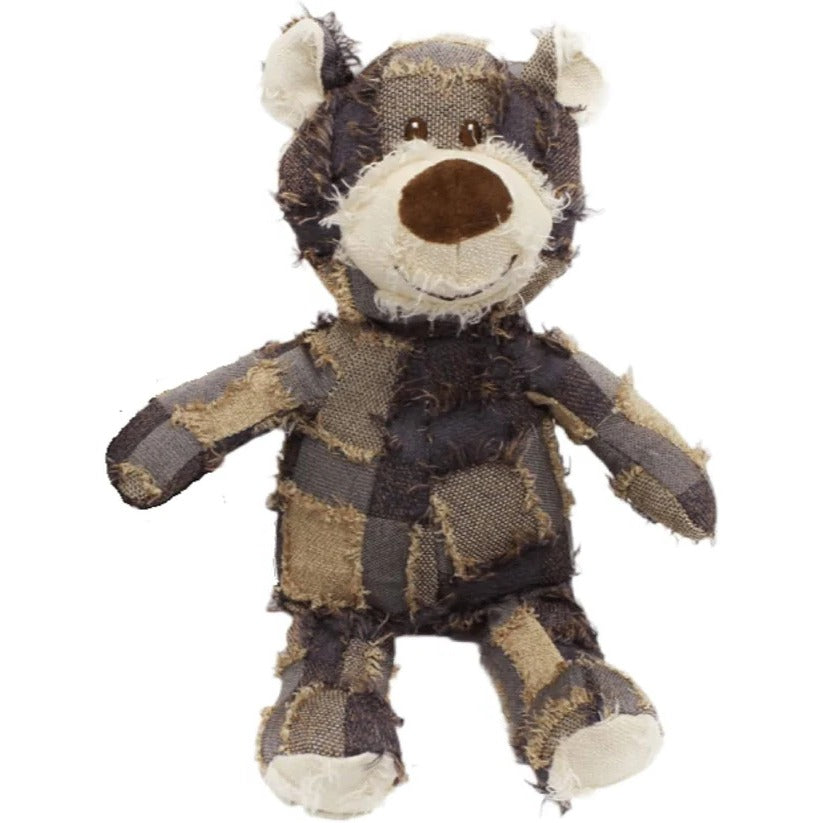 Reinforced Plush Dog Toy with Squeaker for Tugging and Chewing Play