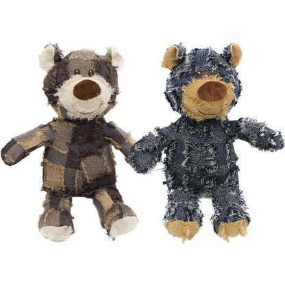 Reinforced Plush Dog Toy with Squeaker for Tugging and Chewing Play