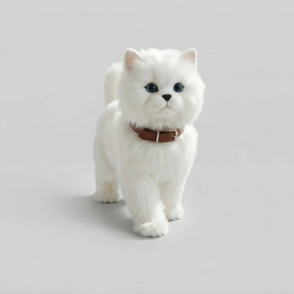 Battery Operated Plush Cat Toy with Walking and Sound for Kids